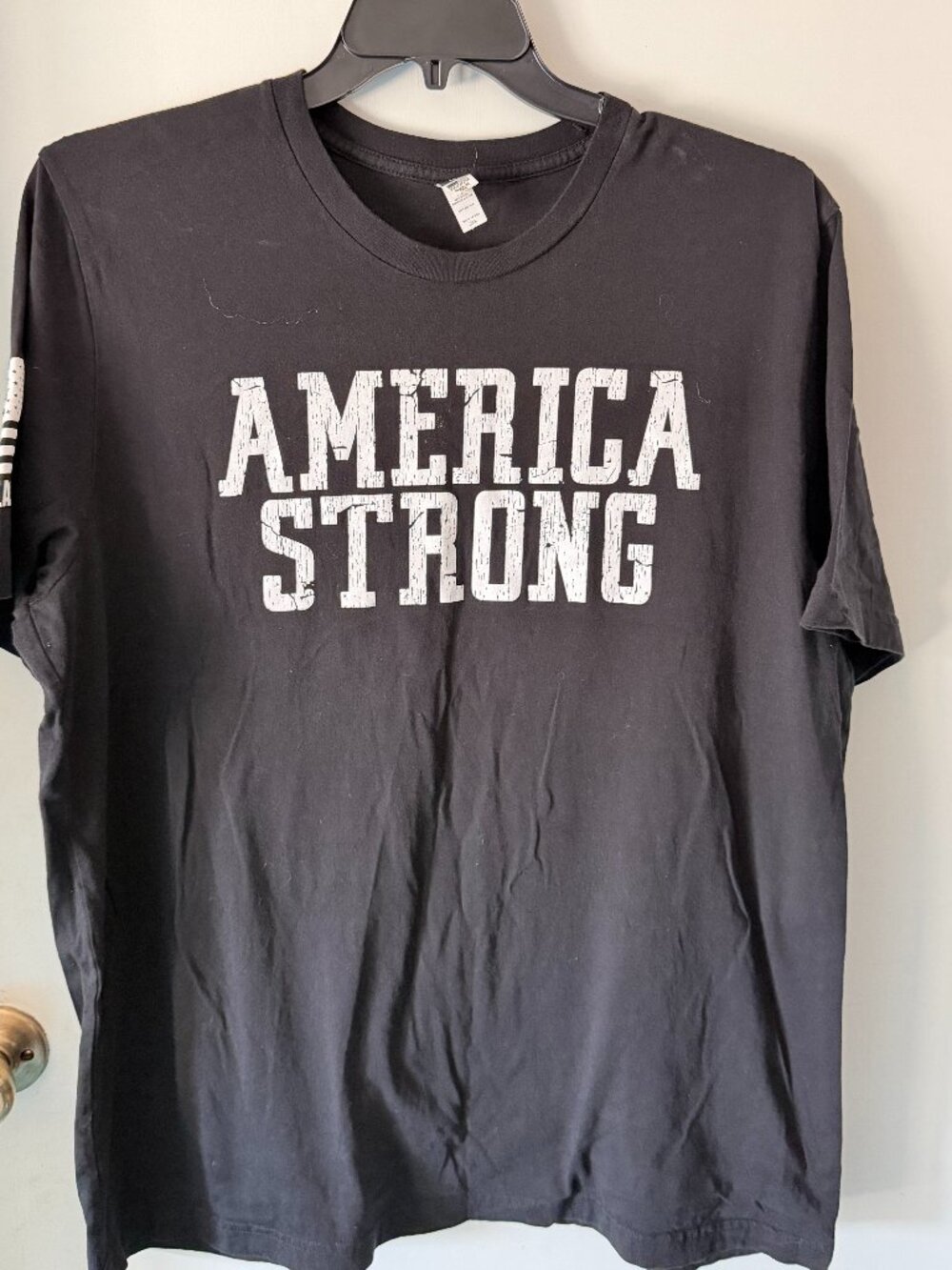 Nine Line Apparel T-shirt "America Strong" Front Graphic Tee Black 2X